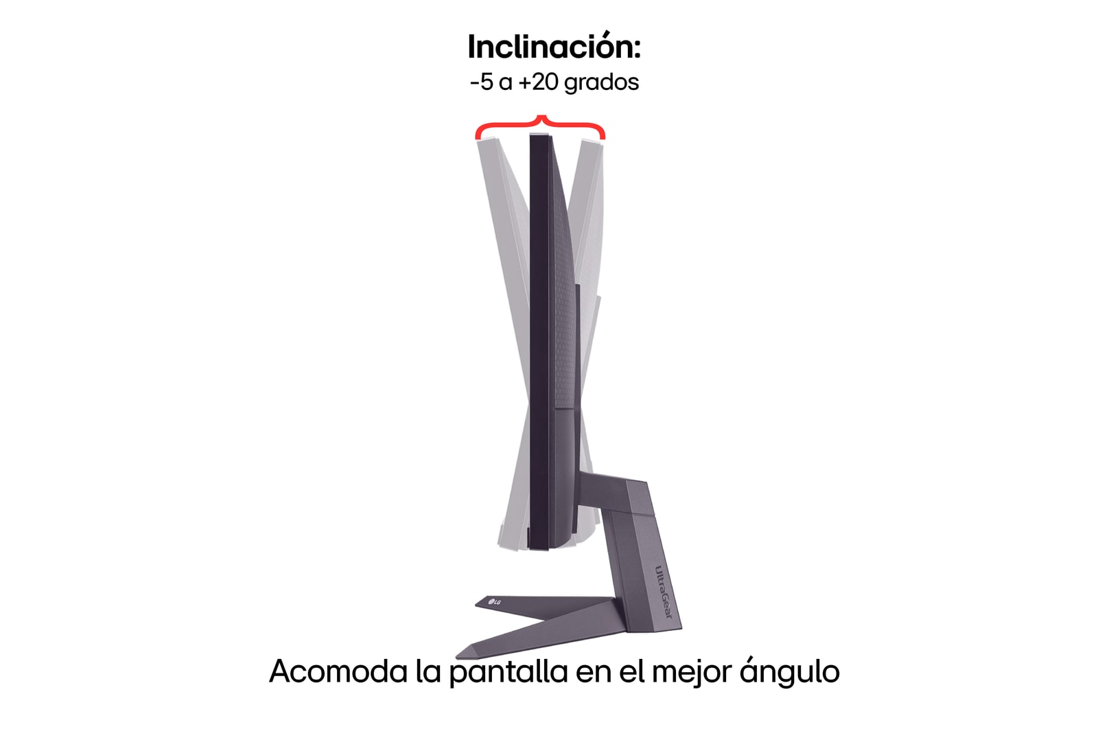 Inclinación del 24”Monitor Gamer UltraGear™